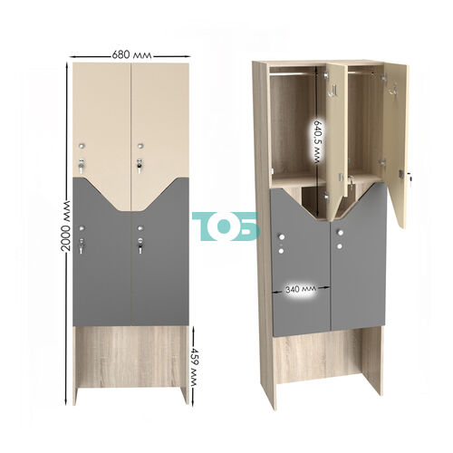 Шкаф для раздевалок СТАНДАРТ-Элегия №3-2А