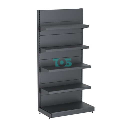 Стеллаж торговый металлический "ГРАФФ" №1-2.15-1 с полками 