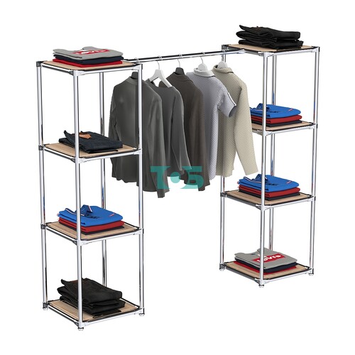 Вешало для одежды низкое с квадратными столбиками Мега №3-3