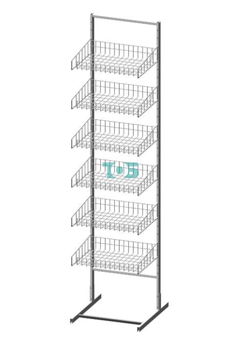СТ.У.01 Стойка торговая универсальная 6 корзин 440 мм