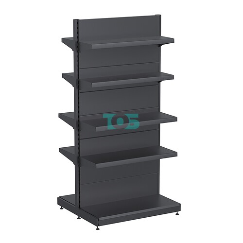 Стеллаж торговый металлический островной "ГРАФФ" №5-2.15-1 с полками