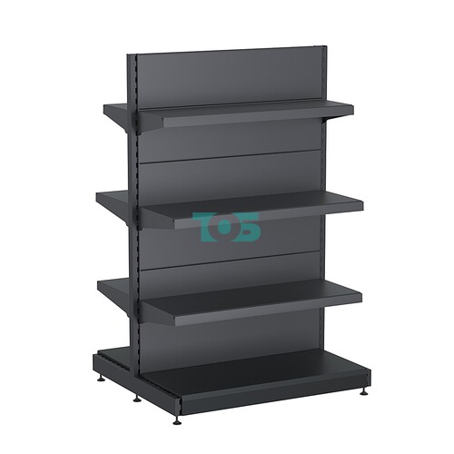 Стеллаж торговый металлический островной "ГРАФФ" №5-1.65-1 с полками