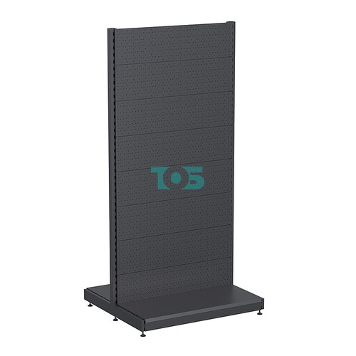 Стеллаж торговый металлический островной "ГРАФФ" №6-2.15-1 с перфорацией