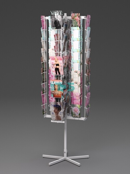 Б.ВР.16 Буклетница вращающаяся 108 ячеек для открыток (А5)