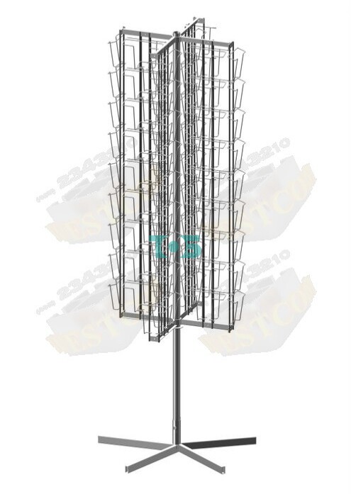 Б.ВР.16 Буклетница вращающаяся 108 ячеек для открыток (А5)