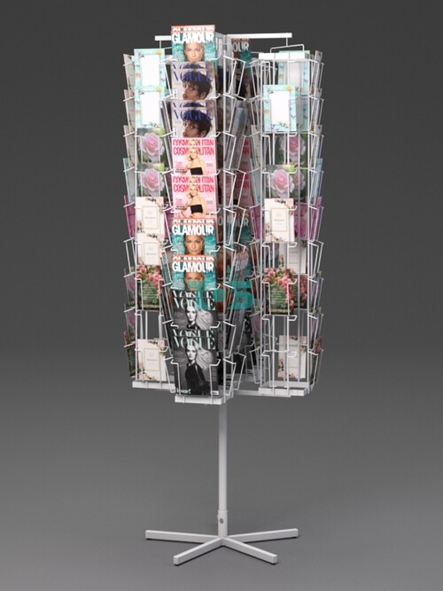 Б.ВР.17 Буклетница вращающаяся 144 ячейки для открыток (А5+А6)