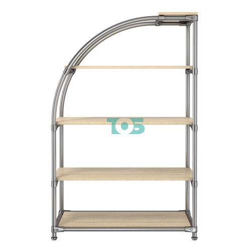 Хромированный стенд универсальный TD-06 (Т) с полками ДСП 16мм