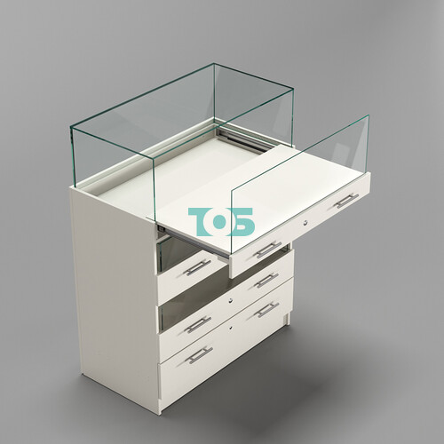 Прилавок ювелирный "Диаманд" №3-1000 пристенный