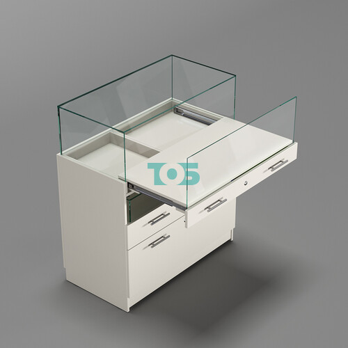 Прилавок ювелирный "Диаманд" №2-1000 пристенный