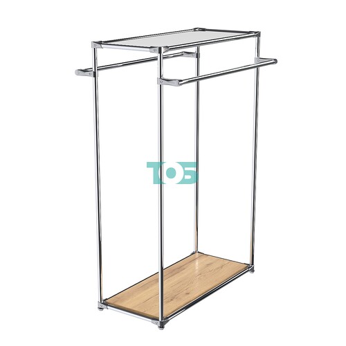 Хромированный стенд-вешало TD-38 №1-4 с полкой Зеркало 4мм