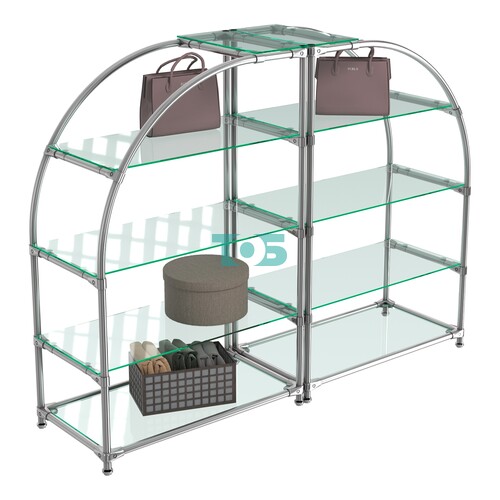 Комбинация стендов TD-06 №1-1 (с прозрачными полками стекло 6мм)