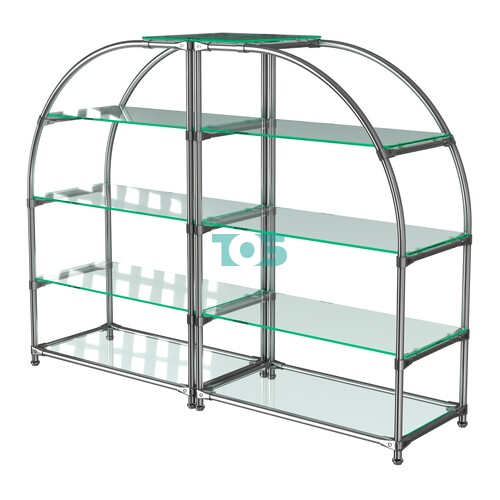 Комбинация стендов TD-06 №1-2 (с прозрачными полками стекло 8мм)