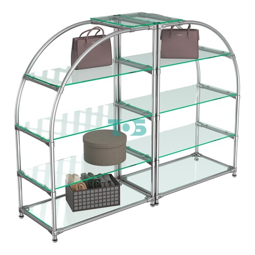 Комбинация стендов TD-06 №1-2 (с прозрачными полками стекло 8мм)