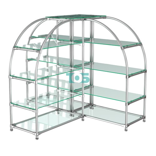 Комбинация стендов TD-06 №2-1 (с прозрачными полками стекло 6мм)