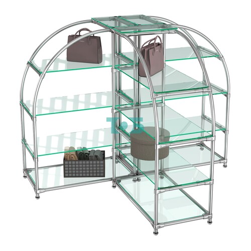 Комбинация стендов TD-06 №2-2 (с прозрачными полками стекло 8мм)