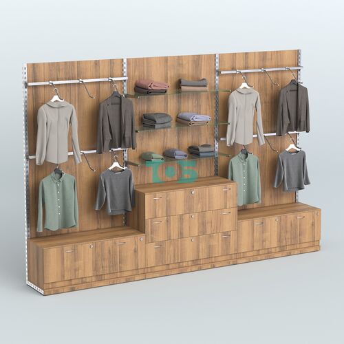 Система ЭЛЕГАНТ №4 пристенная с ДСП и тумбами Т15 и Т13 (3600 мм)