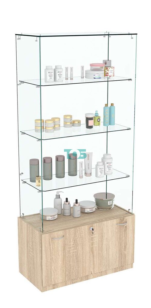 Витрина Кристалл №105 прямоугольная (З/C - стекло), без дверей.