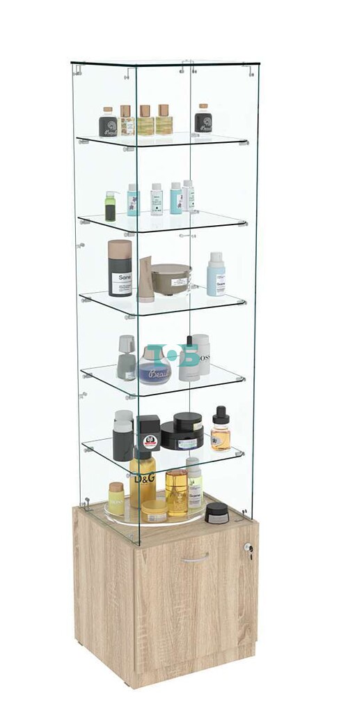 Витрина Кристалл №606 стаканчик (З/С - стекло), без дверей