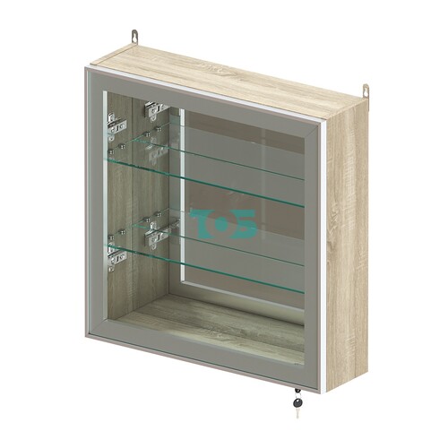 Витрина настенная №1-2А с зеркалом серии Collecto