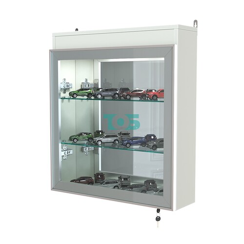 Витрина настенная №1-4А с подсветкой и зеркалом серии Collecto