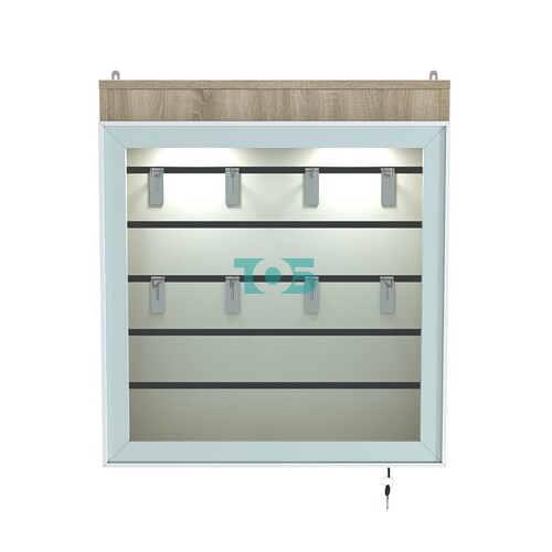 Витрина настенная №1-2Б с эконом панелью и фризом серии Collecto