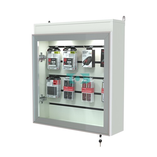 Витрина настенная №1-2Б с эконом панелью и фризом серии Collecto