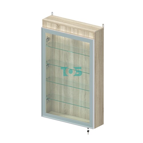 Витрина настенная №2-3А с четырьмя полками и подсветкой серии Collecto