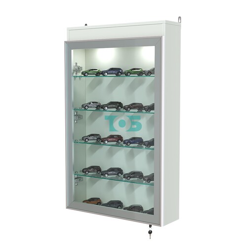 Витрина настенная №2-3А с четырьмя полками и подсветкой серии Collecto