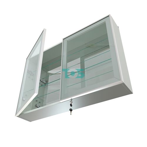 Витрина настенная №3-2А широкая с зеркалом серии Collecto