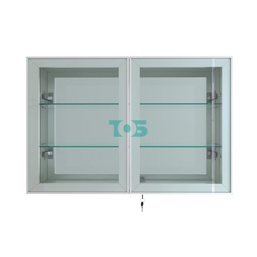 Витрина настенная №3-2А широкая с зеркалом серии Collecto