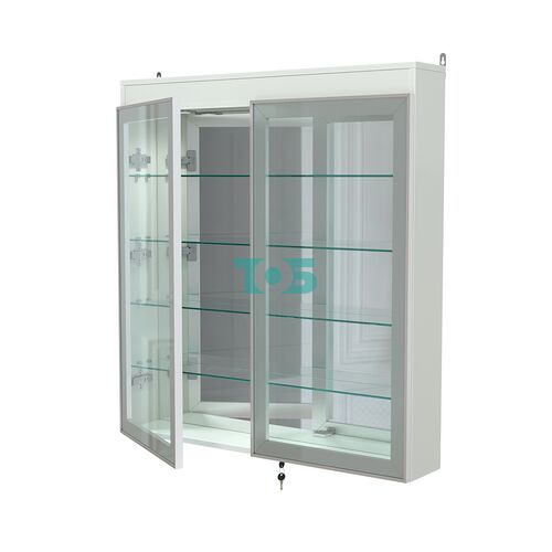 Витрина настенная №4-4А зеркальная с подсветкой серии Collecto