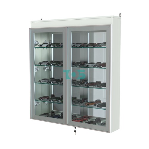 Витрина настенная №4-4А зеркальная с подсветкой серии Collecto