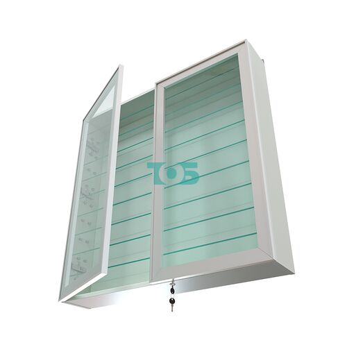 Витрина настенная №4-5А с девятью прозрачными полками серии Collecto