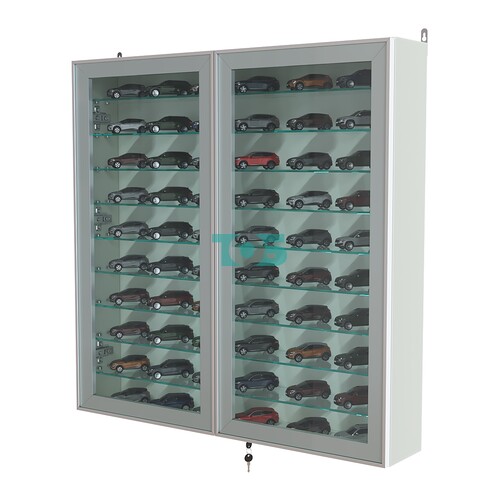 Витрина настенная №4-5А с девятью прозрачными полками серии Collecto