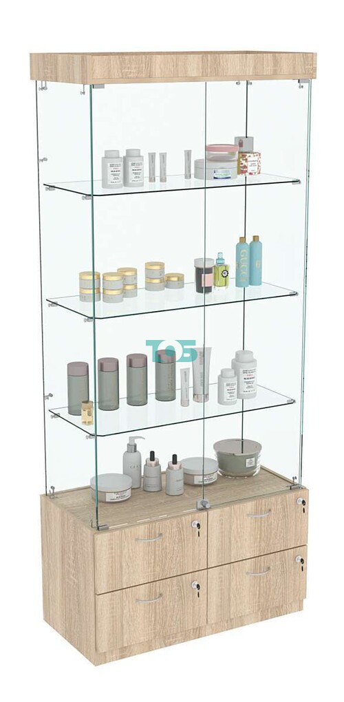 Витрина ХРУСТАЛЬ №1 прямоугольная (задняя стенка - стекло)