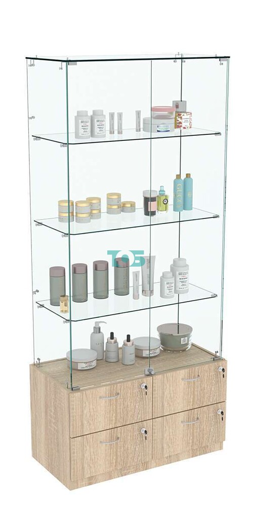 Витрина ХРУСТАЛЬ №5 прямоугольная (задняя стенка - стекло)