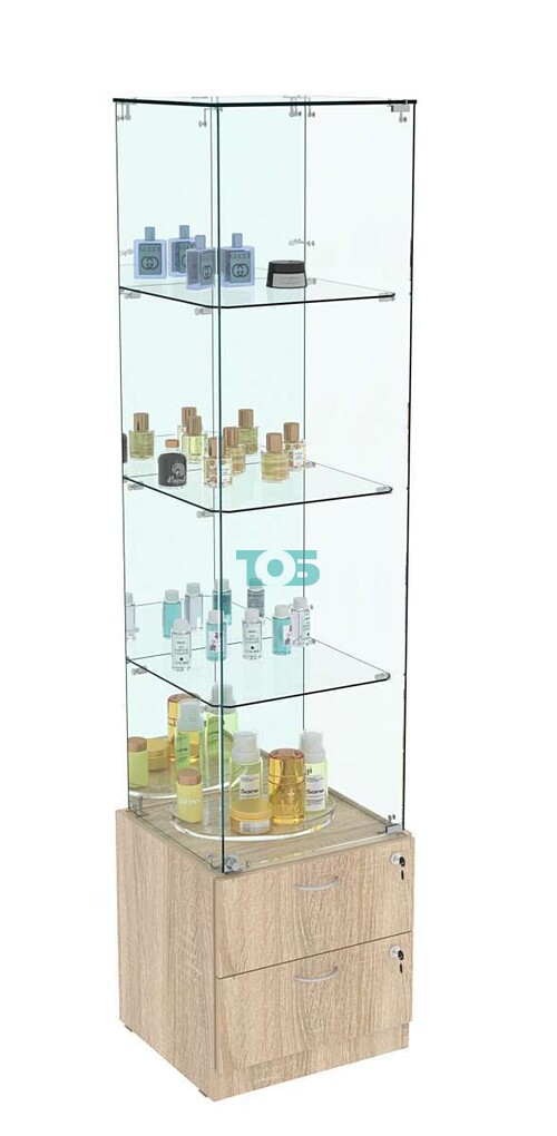 Витрина ХРУСТАЛЬ №8 стаканчик (задняя стенка - зеркало)