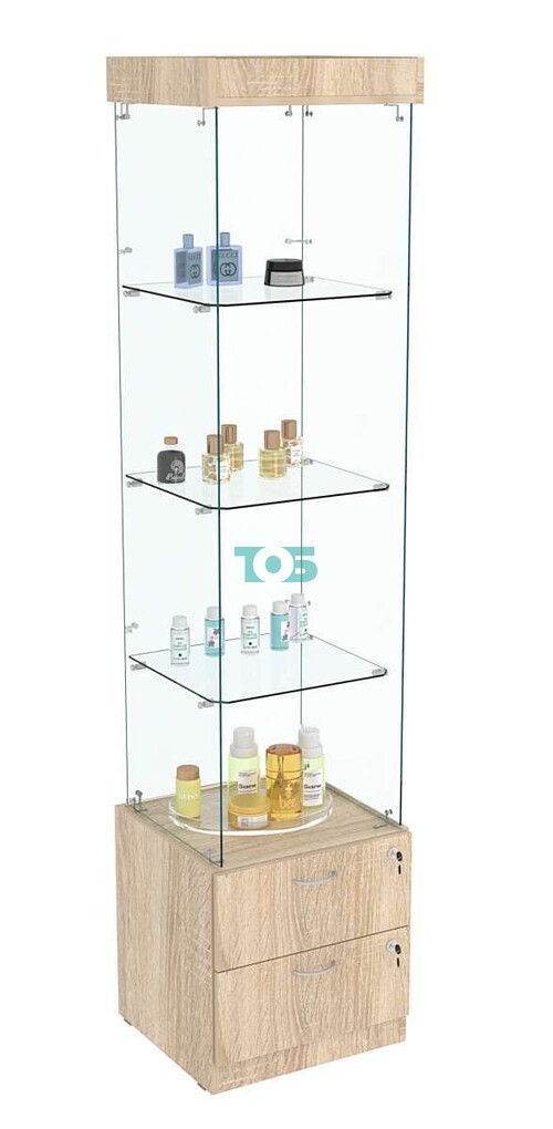 Витрина ХРУСТАЛЬ №102 стаканчик (З/C - стекло), без дверей