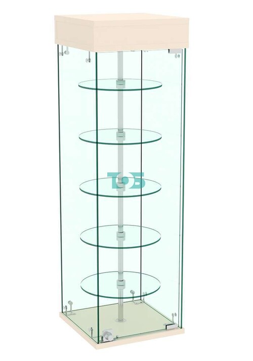 Витрина РОТАЦИЯ настольная с вращающимися полками №23-5 (прозрачная)