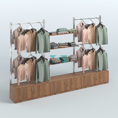 Система ГЛОБАЛ с поручнями под хром, полками и тумбами Т21 №6 (3600 мм)