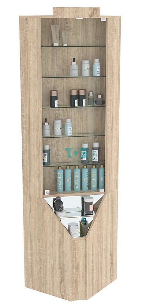 Витрина серии Эталон угловая №3-1 (Внутренний угол, задняя стенка - ДВП)