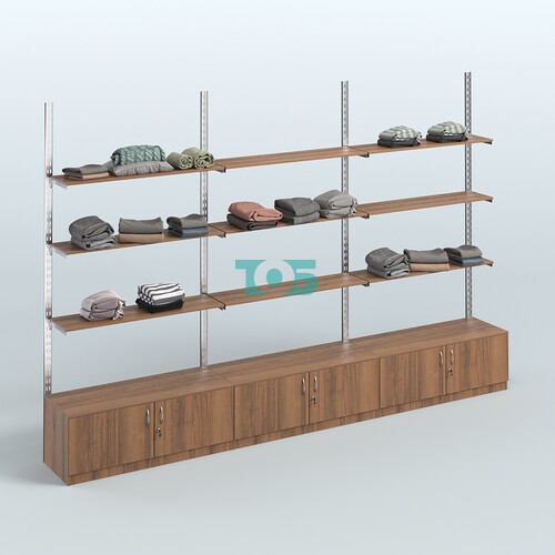 Система ГЛОБАЛ с девятью полками из ДСП и тумбами Т21 №13 (3600 мм)