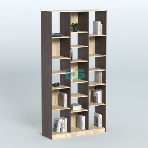 Стеллаж из ДСП серии ЛОФТ №10-2 (зеркальное отражение - Z) с полками ДСП