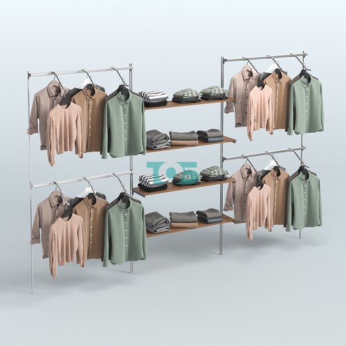 Neo Fix №3 с полками из ДСП и поручнями из хрома (3600 мм)