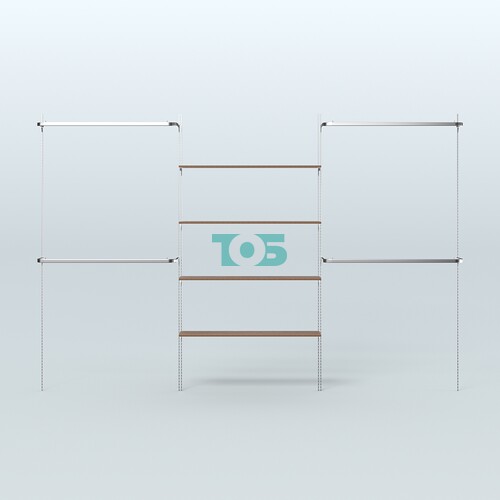 Neo Fix №5 с полками из ДСП и П-образными поручнями (3600 мм)