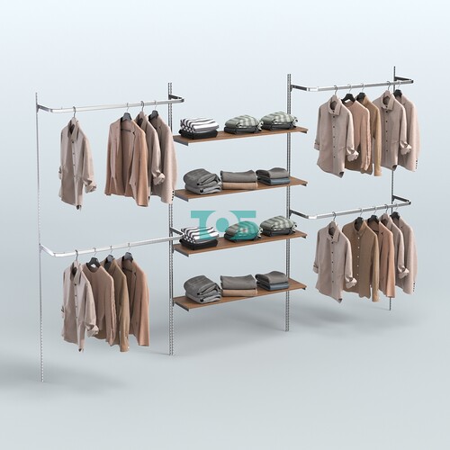 Neo Fix №5 с полками из ДСП и П-образными поручнями (3600 мм)