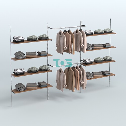 Neo Fix №7 с открытыми полками из ДСП и поручнями (3600 мм)