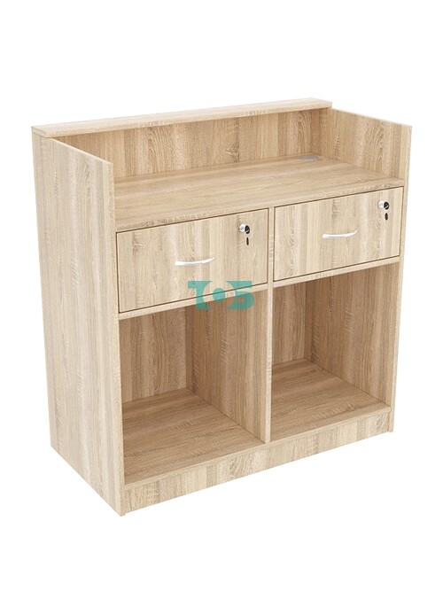 Прилавок Истра под кассу №1 прямоугольный с двумя ящиками