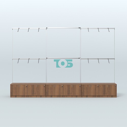 Система Neo Fix с разными видами поручней №2 и тумбами T-11