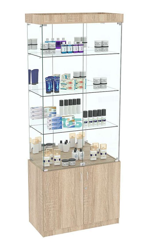 Высокая витрина ИСТРА №703 (задняя стенка - зеркало)